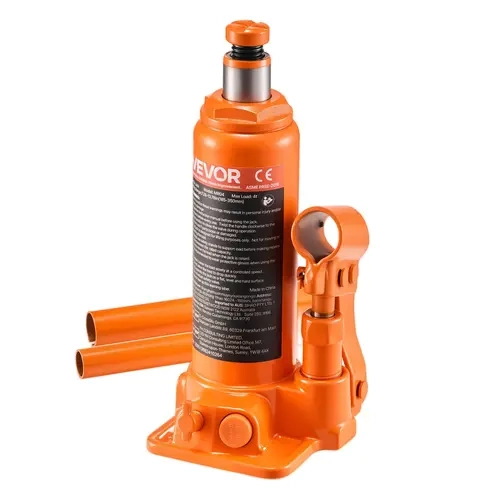 VEVOR Tool Upgrade 4-Ton Hydraulic Lift Jack (8818.4 lbs Capacity, 7.3-13.8 in Lifting Range, 2.0in Fine Adjust), Heavy Duty Welded, Lightweight Leakproof Jacks, Overload Valve, Compact Portable for Auto Repair, Agricultural Equipment, Orange