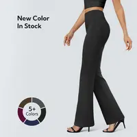 DLOODA Women's High Waist Stretchy Fitted Bootcut Dress Pants - Pull-On Basic Women's Clothes with Pockets, Minimalist Elegant Business Casual Office Slacks for Wardrobe Outfits