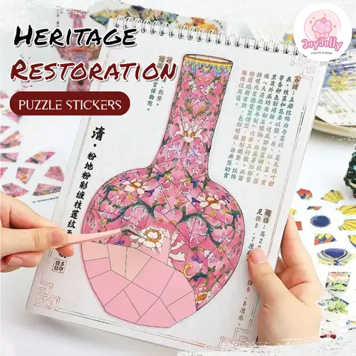 Cultural Relics Restoration Character-Based Cool Stickers - 10-Piece Junk Journaling Supplies Booklet, Assorted Decals for DIY Scrapbooking & Craft Page Decoration
