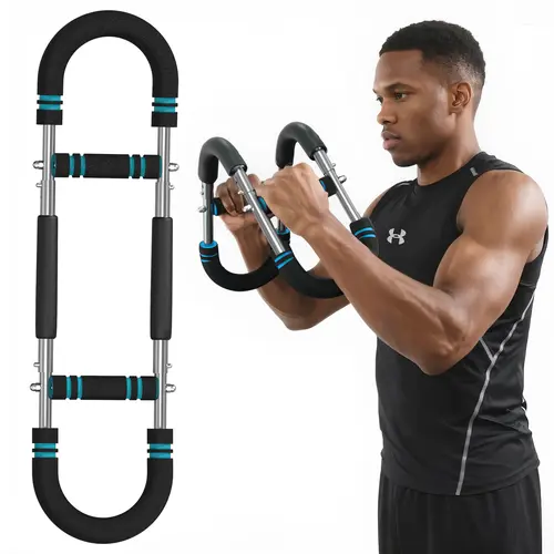 RELIFE U-Shaped Twister Arm Exerciser - Manual Arm Workout Machine, Unisex Adult Adjustable Resistance Alloy Steel Exercise Equipment, 3-Level Backpack-Ready Sweat-Resist Grip Home Gym Gear for Full Body Multi-Muscle Targeting