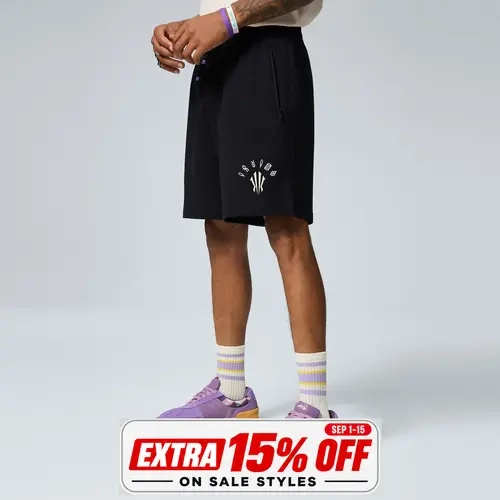 ANTA MEN KAI Half Pants Cotton Menswear Shorts Tropical Style Black with Drawstring and Logo Detailing Athleisure Gym Workout Casual Activewear Fall Training Kyrie Irving