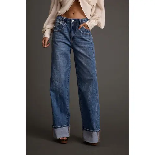 Presley Cuffed Straight Leg Denim