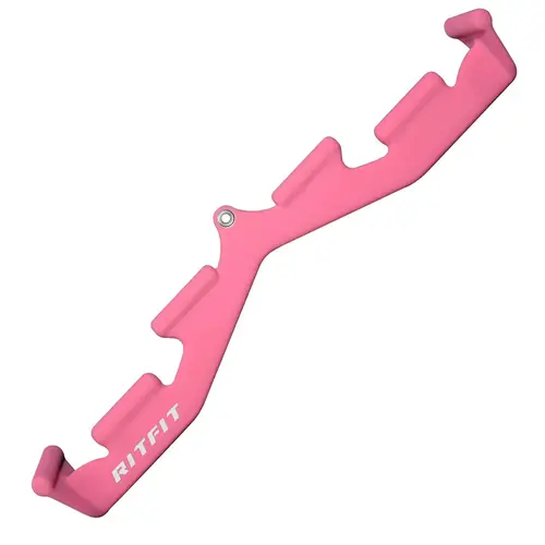 RITFIT Rugged V-Shaped Lat Pull Down Bar Attachment - Non-Slip Hand-Friendly Dipped Coating Fitness/Exercise Equipment, Ergonomic Gym Accessory for Home & Commercial Gym Setups, Minimizes Wrist Strain (Pink, Red, Black)