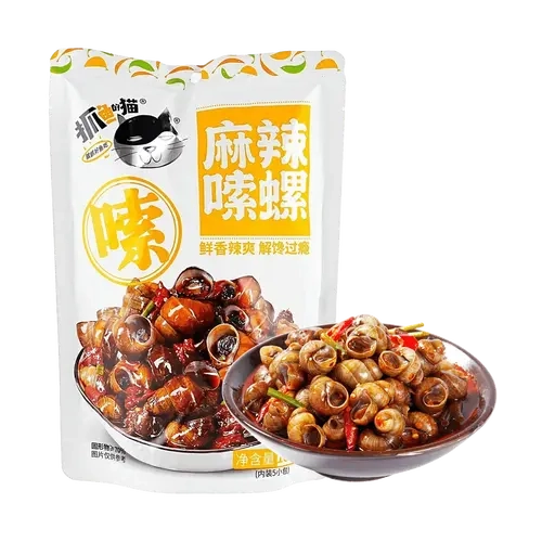 ZHUAYUDEMAO Spicy Instant Snails 168g - Tender Flavorful Night Snack Ready to Eat with Bold Chilli Flavors for Sharing