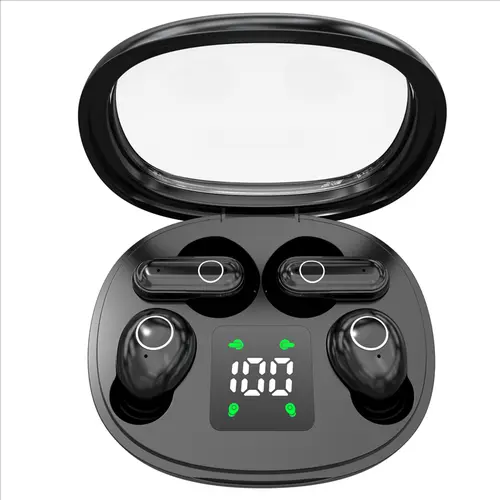 MSHUKCOE Sleep-Ready Mini Plastic Bluetooth 5.4 Wireless Earbuds - Noise Cancellation, 36H Battery Life, Distinct Calls, Waterproof, Touch Controls, Stable Connection, Portable, No Fumbling, Charging, Cable Management for Work, Sport