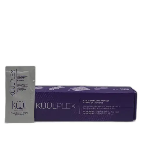 KUUL PLEX Powder-Based Hair Therapy (4 ml Each) - Bleaching Powder for Hair with Conditioning Agents, Peroxide Shield, Trimethicone, Protective Layer, Damage Reducer, Soft Shiny Manageable Blondes & Highlights Care