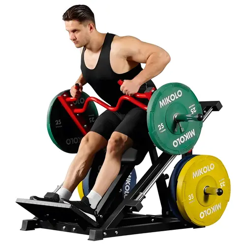 [2 packages shipping] MIKOLO Linear Row Machine for Home Gym Plate-Loaded Smith Row Linear Bearing Back Workout Equipment Compact Size & Multi-Grip Knurled HandleMIKOLO
