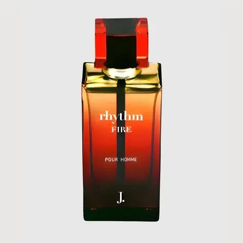 J. Fragrances Rhythm Fire Men's EDP Cologne Spray - 100ml (3 to 3.9 fl oz) Aromatic & Woody Citrus Mix, Daily Wear Masculine Scents with Jasmine, Lavender, Cedarwood Base, Bold Energetic Long-Lasting EDP Liquid Colognes