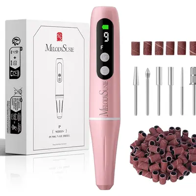 MelodySusie PC90G Rechargeable Nail Drill 20000RPM, Portable Electric Nail File with Sanding Kit for Manicure & Pedicure, Cordless Efiles for Acrylic Nails Lightweight Nail Care Tool for Home & Salon #Summervibes #DealsForYouDays