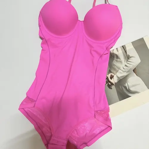 Brightly Colored Strapless Bra Bodysuit, Slimming Waist Trainer, Buttoned Back, Casual Women's Underwear, All Seasons High Compression Body Shaper Shapewear, Shapewear Clothing, Womenswear