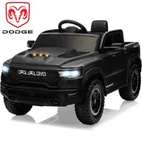 Segmart Dodge RAM 1500 Kids Ride On Truck with Remote Control, 4-Wheel Suspension, 5-Point Seat Belt, MP3 Bluetooth, LED Lights, Electric Car Toy for Ages 3-6, Best Christmas Gift for Kids，Black Friday