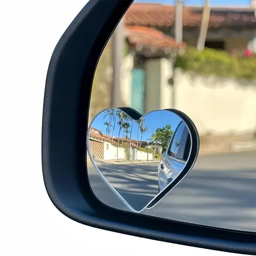 Joytutus 2-Pack Upgrade Frameless Heart-Shaped Blindspot Mirrors - Wide Angle, 360 Degree Rotation, Enhanced Visibility, Universal Fit for Modern Cars, Auto Body Parts, Car Accessories, Safer Driving