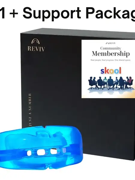 Reviv R1 Mouthguard + Support Package - Includes 3-Month Community Access & Personalized Guidance for TMJ Relief & Jawline Balance - Mouthpiece Nightguards For Grinding Teeth