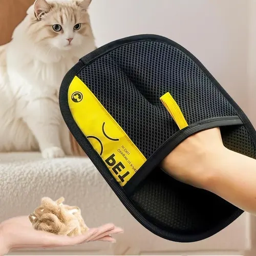Pet Hair Removal Glove - Reusable Electrostatic Charge Fur Remover Grooming Tool, Universal Fit for Cats, Dogs, Rabbits, Cleans Furniture, Cars, Clothes