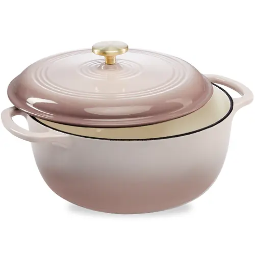 Best Choice Products Enamel Cast-Iron Dutch Oven, 6 Qt & 7.5 Qt – Heavy-Duty Cookware w/ Lid & Dual Handles, Multiple Colors