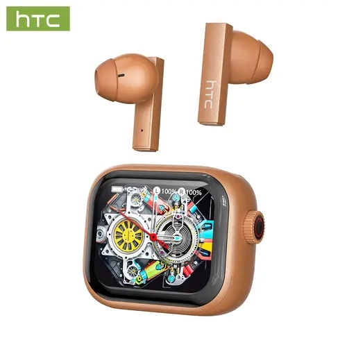 HTC NE40 Bluetooth 6.0 Earphones LED Display High Fidelity Waterproof Wireless Earphones, TWS Touch Control Earbuds, Suitable for Office, Sports, Study and Audio Calls | Built-in Microphone | Earphones