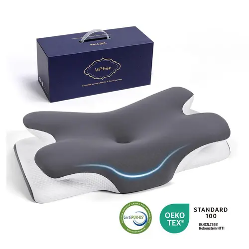 Adjustable Ergonomic Cervical Neck Pillow - VIPfree Cooling Memory Foam, Orthopedic Neck Care Support, Breathable Removable Pillowcase, Pillows for Sleeping, Good Posture Mother's Gift,sohochic