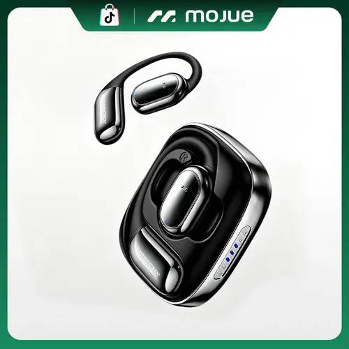 Petector OS-S1 Open-Ear Wireless Bluetooth 5.4 Earbuds - Light PC Shells Headphone, Stereo Bass Audios, Noise-Canceling Microphone, IP7 Waterproof, LED Status Glance, Secure Fit, Easy Carry for Sports, Mobile Phones