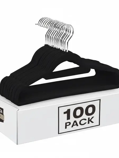Utopia Home Velvet Hangers - Slim Home Organiser with Abs Construction, Ultra-Grip Non-Slip, 360° Swivel Hook, Heavy-Duty for Closet Organization, Dresses & Outerwear, Space-Maximizing Hanging Essential