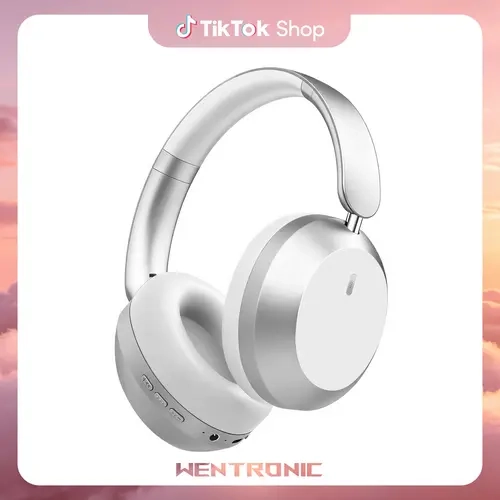 WENTRONIC Y05 Over-Ear Wireless BT Electronic Headset - Stereo Audio, 48H Playtime, Foldable Soft Ear Cushions, 3.5mm Low-Latency Wired Option, Fast Charging, Volume Control, Travel-Friendly, Memory Function, Universal Device Compatibility, Cable, Charger