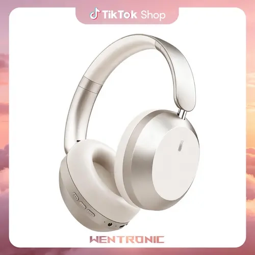 WENTRONIC Y05 Over-Ear Wireless Headphones for Music Lovers - Soft PU Earpads, Memory Foam Cushioning, 48H Playtime, High-Fidelity Deep Bass, Stereo Audio, Microphone, Foldable, 3.5mm Wired Cable Option, Fast Charge, Volume Control, Travel-Friendly