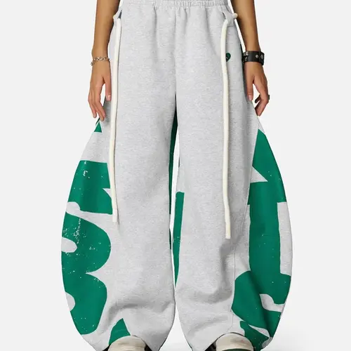 Aelfric Eden Graffiti Super Baggy Sweatpants Loose Fit Trousers with All Over Print Rebellious Doodle Style with Pockets Unisex Vintage Streetwear Joggers, Letter Printed Joggers, Soft Jogger Trousers