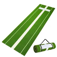 VEVOR 10x3 ft Softball Pitching Rubber Mat - Standard EVA Foam, PP Grass Polypropylene Material, Roll-Up Antislip, Fade-Resist Lines, Floor-Safe Backing, Stable Footing Training Aid for Pitchers (Indoor/Outdoor Practice Green)