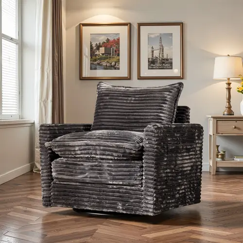 Swivel Accent Chair, 360° Swivel Chair, Modern  Swivel Armchair for Living Room Bedroom Apartment,Easy Assembly