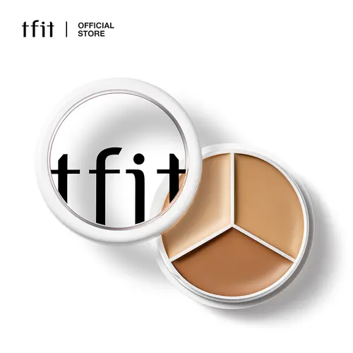 [TFIT OFFICIAL] Cover Up Pro Concealer 15g / 0.52 oz, Korean Makeup, 3-Color Palette, Color Corrector, Full Coverage, Dark Circles, Correcting, Blemishes, Redness, Sweat-Proof, 24HR Longwear, Non-Cakey, 21 Shades