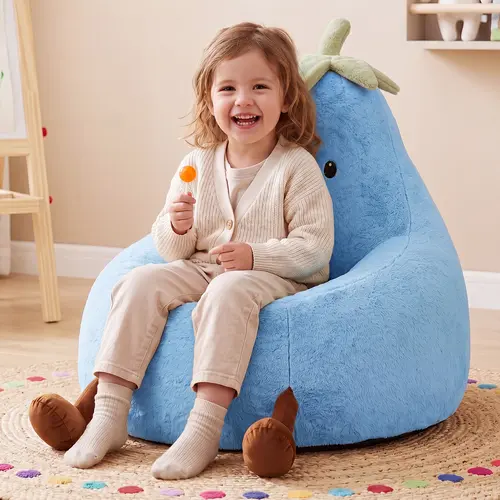 Sweetcrispy Pre-Assembled Memory Foam Beanbag Chair (31in, 24in) for Kids, Ultra-Soft Fabric Fun Toddler Furniture, Modern Home Decor for Nursery, Living Room