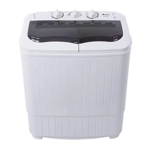 Winado Portable Washer and Dryer Combo - 24.25lb Plastic Compact Mini Twin Tub Washer with 360W Wash Power, Spin Cycle, US Standard 110V/60Hz Small Unit, for Apartments, RVs, (22.83x14.72x26.38)", (58x37.4x67)cm