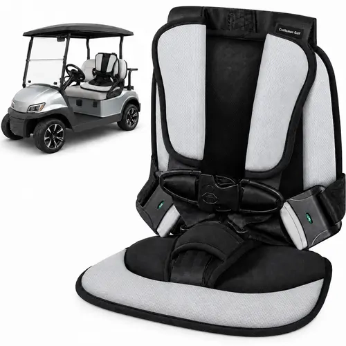 Craftsman Golf Cart Child Safety Seat, Toddler Seat with 5-Point Harness, Comfortable and Secure for Family Rides, Fits Golf Carts with a Seat-Back Gap