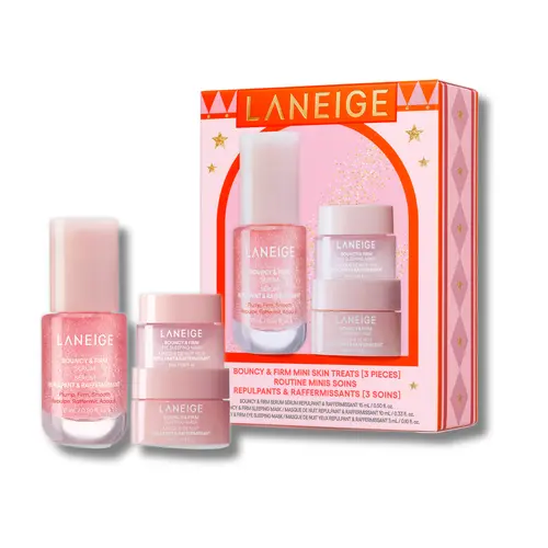 Laneige Bouncy & Firm Mini Skin Treats, Hydrating Gift Set Skin Kit Skin Care Sets Skin Rejuvenating Set Facial Serum Set