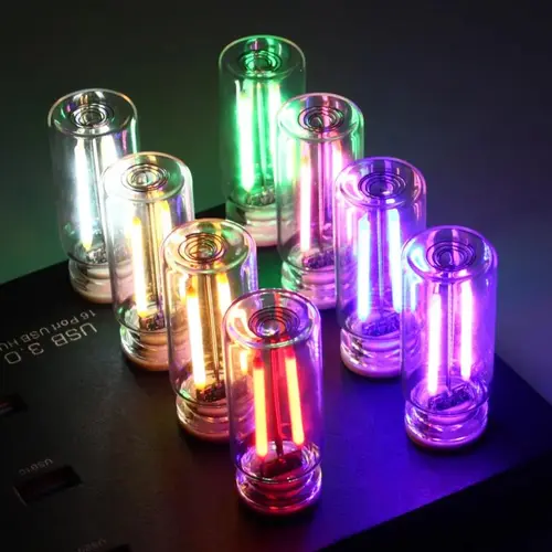 Car USB Touch Dimmable LED Filament Night Light – Portable Plug-and-Play Warm Ambient Light for Car and Bedroom