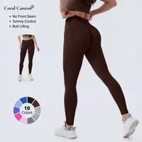 Coral Canton High Waisted Seamless Sports Leggings