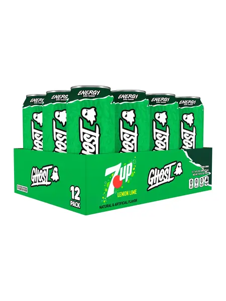 Ghost Energy Drinks 12-Pack 16oz Cans, 200mg Natural Caffeine, B-Vitamins