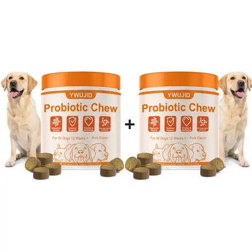 YWUJID 8-in-1 Multivitamin Soft Chews for Dogs – Probiotics, Gut & Immune Support – Natural Pork Flavor SummerVibes petlovers