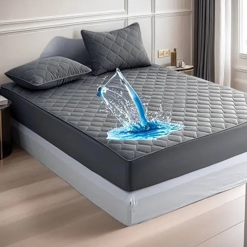 Cosybay Waterproof TPU Mattress Topper Cover Set (3pcs Total; Twin:2pcs, Queen, Full Size) - Anti-Slip, Absorbent Pads/Toppers & Protectors with Pillowcases, Hydrophilic Fiber, Breathable, Easy Clean, Cold Wash, Moisture Protection, Fits All Mattresses