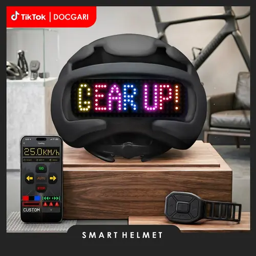 Adult Smart Cycling Helmet for Ebikes - LED Light, Signal Alerts, App/Remote Ctrl, Customizable Display, 22.83 to 24 Inches Custom Fit, Lightweight Breathable Adjustable, Impact-Resistant, Adventurous Rides, Riding with Confidence, Bike Accessories