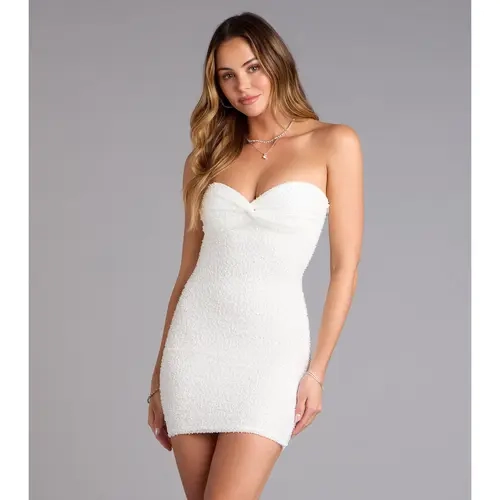 Juliette Strapless Beaded Mini Dress