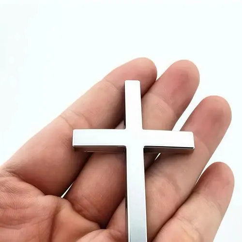 2-Piece Cross Design Vehicle Exterior Decal Sticker, Peel & Stick Motorcycle-SUV Decor, 2.5x1.8 in Stylish Aesthetic Enhancer with Easy Application