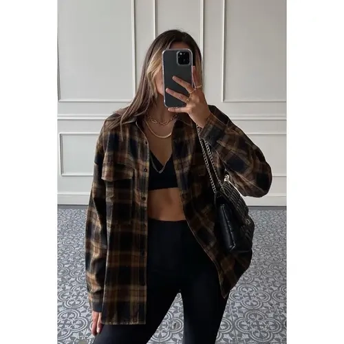 Fireside Mocha Plaid Flannel
