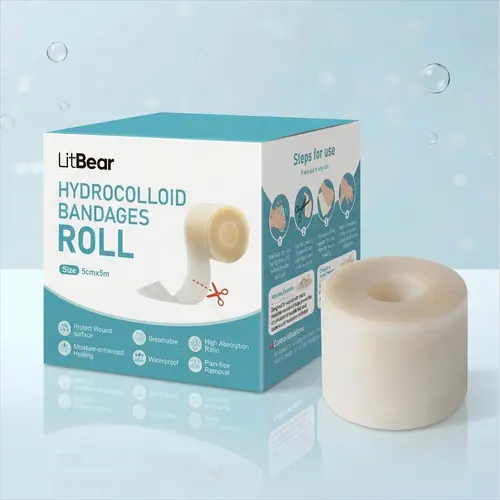 Extra Large Medical Grade Hydrocolloid Bandage Roll, Cut-to-Size for Blisters & Wound Care, 2in x 16ft (5cm x 5m), Flexible & Waterproof, Self-Adhesive Dressing #Summervibes #DealsForYouDays