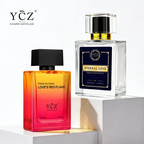 [YCZ] Men's 2-Piece Cologne Gift Set | Eternal Love 75ml EDP + Love's Red Flame 50ml EDP | Citrus Spicy Fragrance| Woody Musk Fruity Chypre Notes | Long Lasting Scents | Exclusive Gift Box for Mens Gifts | Vegan & Cruelty-Free