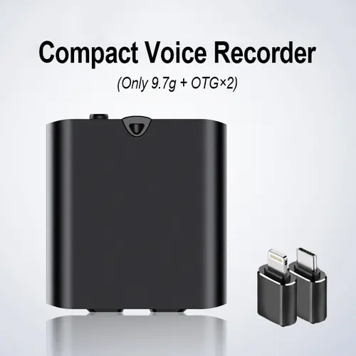Ultra-Slim Hidden Magnetic Voice Recorder- 9.7g – One-Touch, HD Noise Reduction, Long Battery, Large Storage + OTG Adapter Audio Intelligent High-Definition Tape support one-click recording accuracy ample capacity summerwins