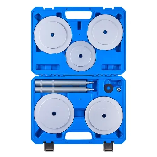 VEVOR 7-Pcs Multi-Size Rust-Resistant Heavy Duty Aluminum Alloy Bearing Press Toolkit - Thick Grip Car Repair Tools, 5 Bushings, Handle Shaft, Extension Rod, Easy Storage with Toolbox, Bearing Race & Seal Driver for Removal & Installation