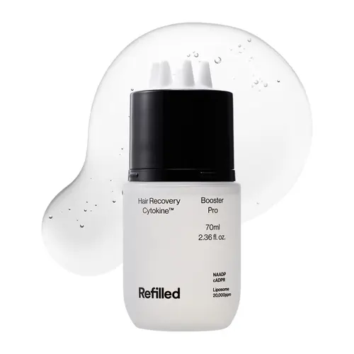 [Duo Set] Refilled cADPR Booster Pro Intensive Hair Growth Serum | Hair Density & Strengthening Care for Thin & Weak Hair | Deep Scalp Care with Built-In Scalp Massager | Cytokine, Biotin for Sensitive Scalp