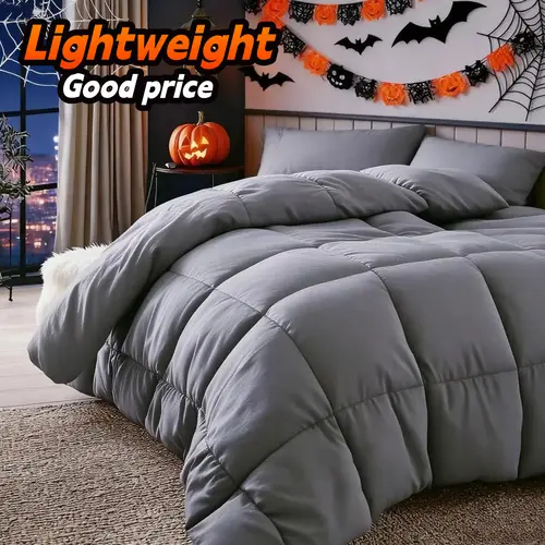 Cosybay 2-Piece Twin Size Comfy Bedding Set - Lightweight Breathable Classic Quilt with Tassel Accent, Autumn Winter Decor, Halloween Gift, All Seasons Bed Comforter Set (Queen, Cal-King Options, Holiday-Ready)