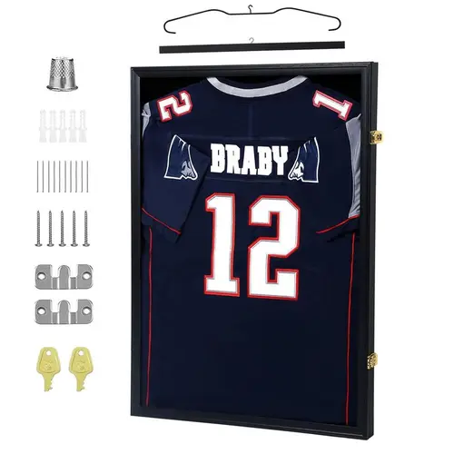 Pro Jersey Display Frame Case – Lockable Large Sport Shadow Box for Baseball, Basketball, Football, Soccer & Hockey Jerseys | 98% UV Protection Acrylic & Hanger | Gift for Boyfriend, Husband, Father | Perfect for Suicidesboyz Baseball Jersey & Home Decor