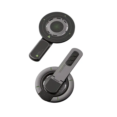3-way Magnetic Smartphone Grip Stand - Ultra-Thin Silicone Mechanical Alloy Holder, 360° Rotatable Folding Glow-in-Dark Accessory, Double-Sided MagSafe-Compatible Handheld/Cellphone Mobile Mount for iPhone 12-16 Series